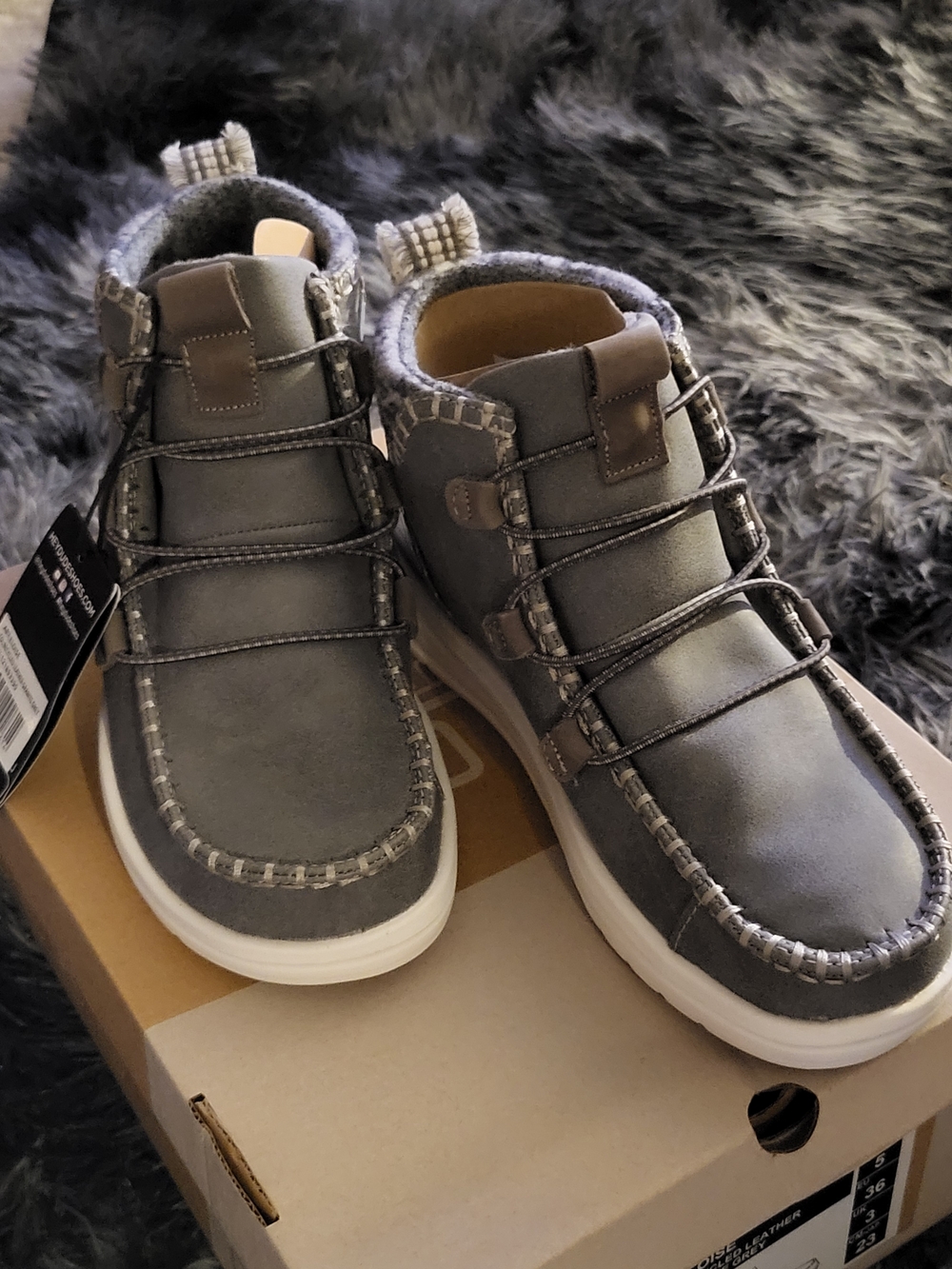 Hey Dude Eloise Ankle Boot in Granite Grey - Picture 4 of 5